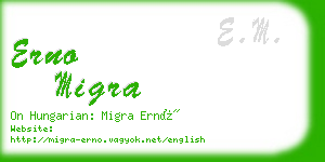 erno migra business card